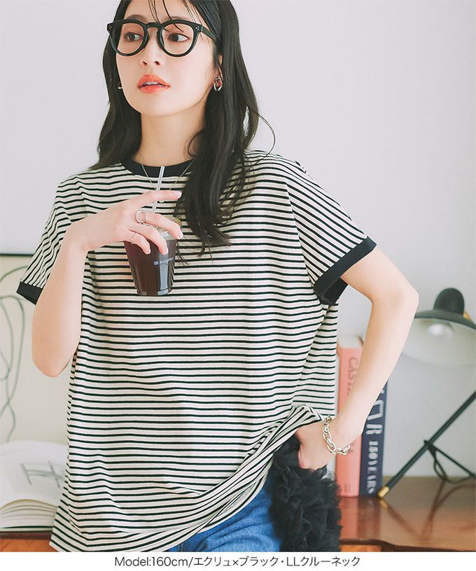 日本 Kobe Lettuce - 100%棉 修身法式袖上衣-(可選領)-灰棕