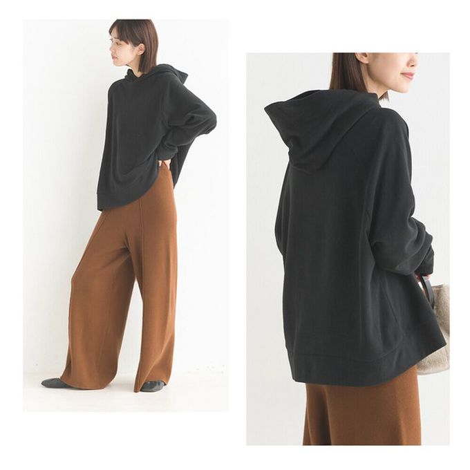 日本 OMNES - 防靜電 微絨休閒連帽長袖上衣-白