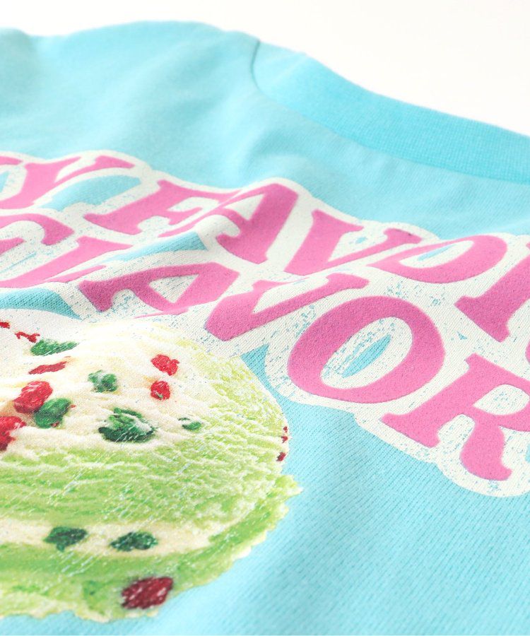 日本 BREEZE - 31冰淇淋聯名 印花短袖上衣-最愛的甜筒-米白