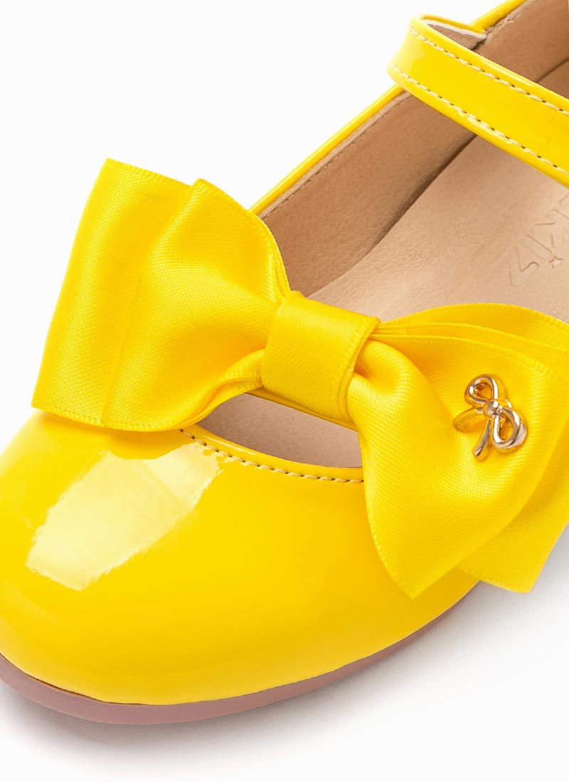 韓國 OZKIZ - 斜邊蝴蝶結漆皮皮鞋