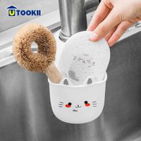 UTOOKII - 貓咪造型扣掛式矽膠瀝水籃