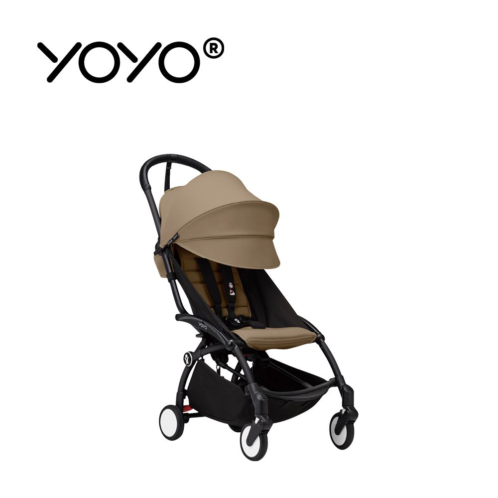 YOYO³ 6+推車組合-(含車架)-黑色車架+太妃糖褐色