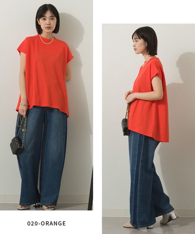 日本 Sans Souci 34+ - 接觸涼感 圓弧百搭法式袖上衣-咖啡棕