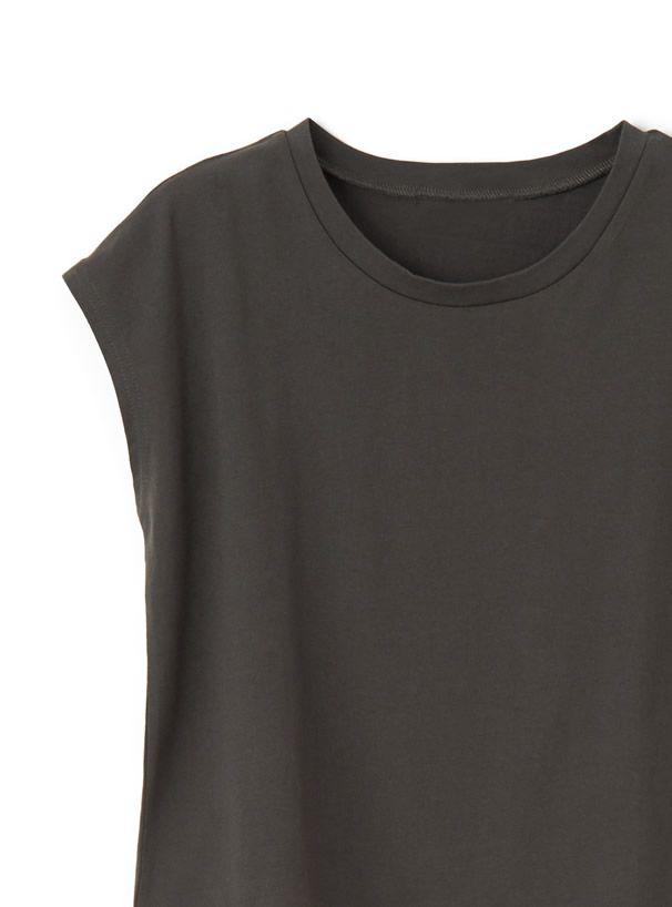 日本 GRL - 100%美國棉透氣百搭短袖上衣-杏