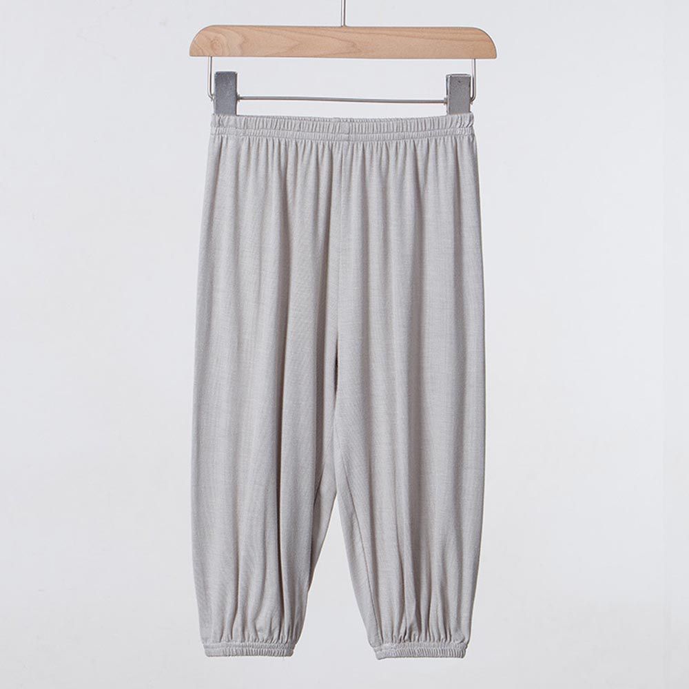 素色莫代爾透氣防蚊褲/空調褲-灰色-團購專案