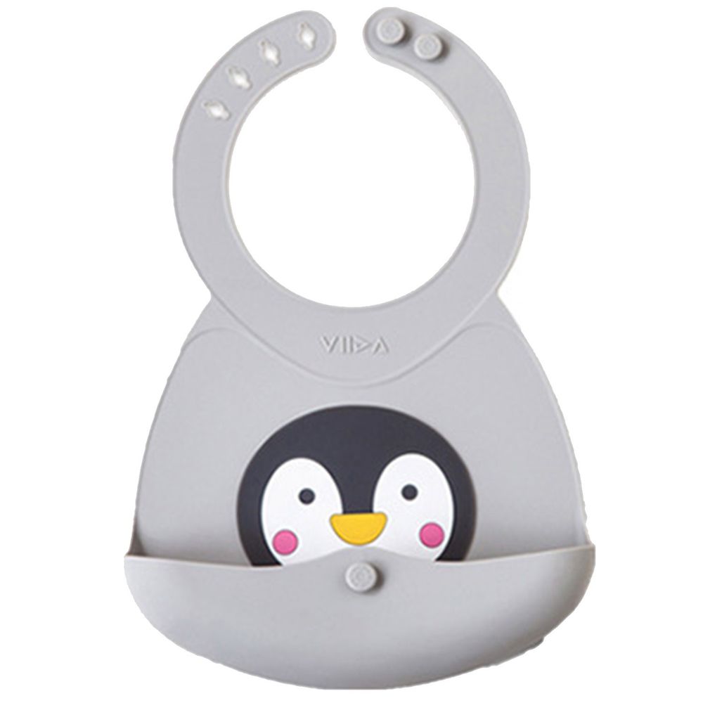 VIIDA - Joy便攜式矽膠圍兜-艾凡企鵝