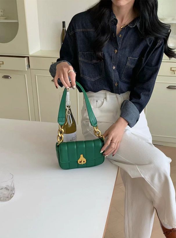 日本 GRL - 2WAY皮質糖果手提小包/腋下包-米杏 (F)