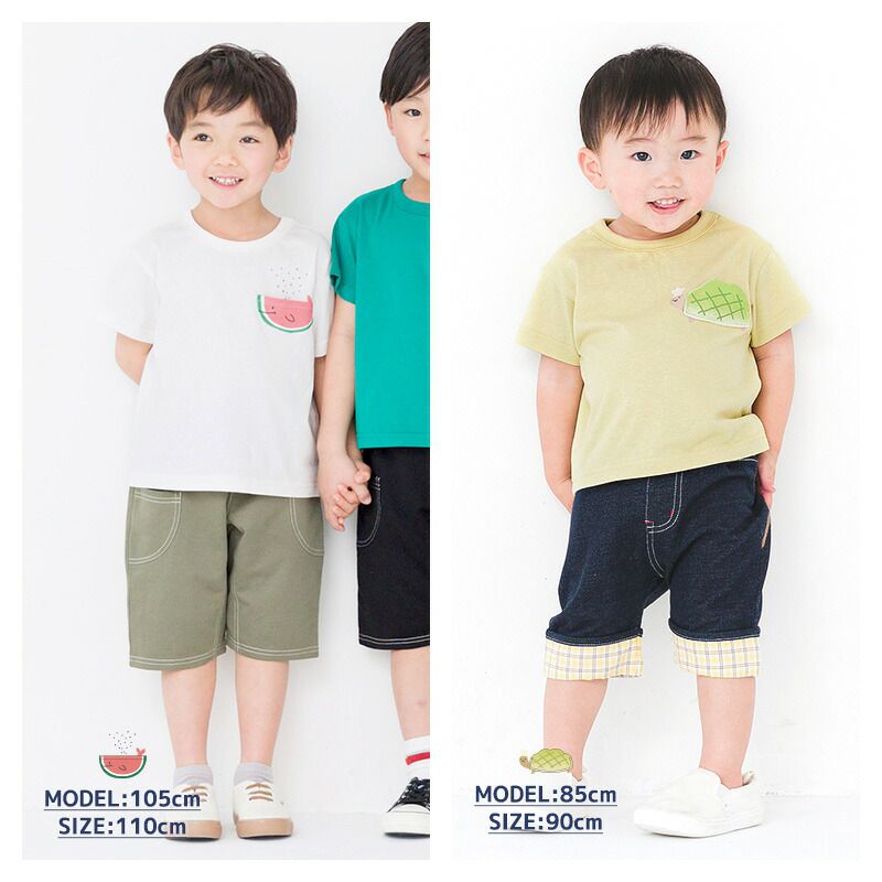 日本 ZOOLAND - 純棉小口袋短袖上衣-檸檬果汁-薄荷綠