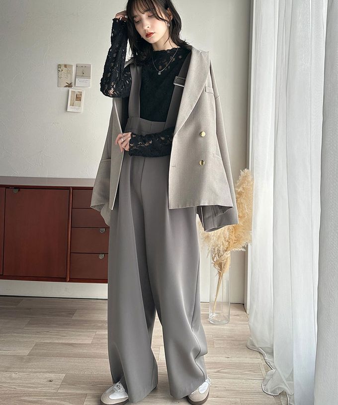 日本 Classical Elf - 夢幻透膚蕾絲小立領長袖上衣(無內裏)-白