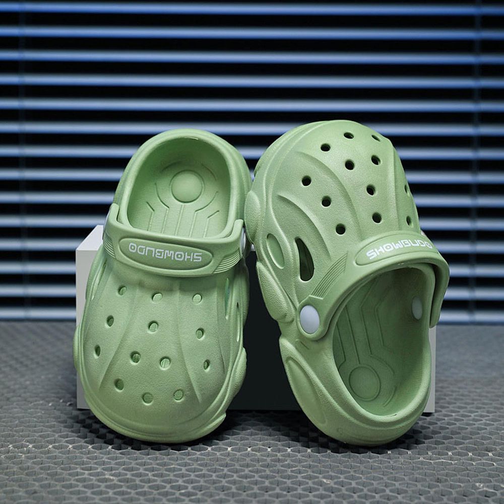JB clothes - 休閒兒童洞洞鞋-綠色