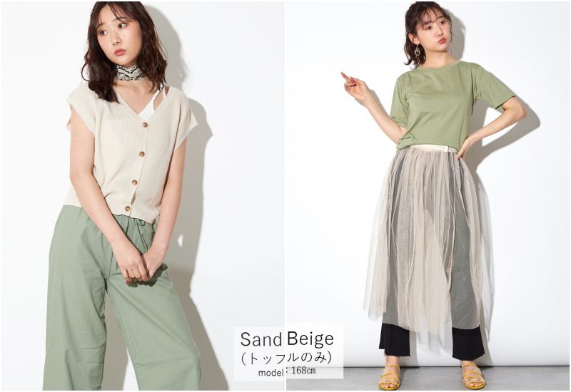 日本女裝代購 - 2way 碎花V領洋裝/罩衫外套-綠 (M(Free size))