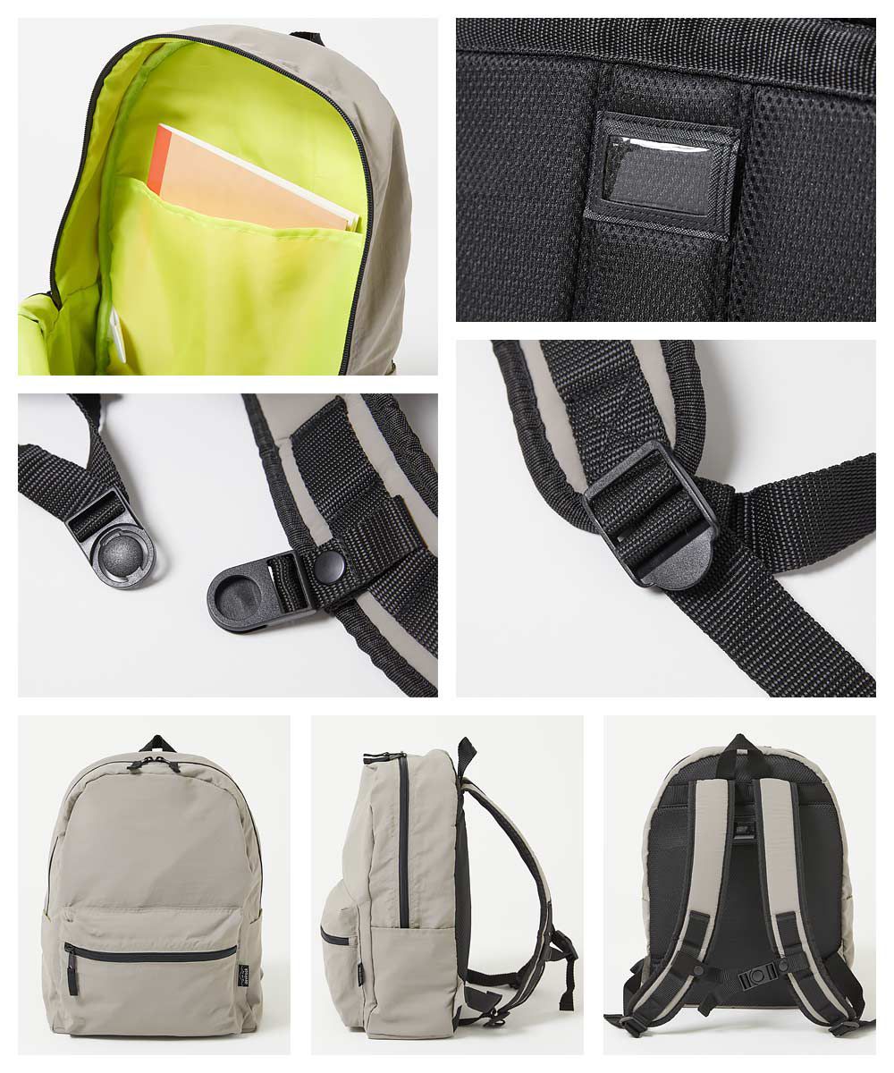 日本 devirock - 飽和色輕量舒適休閒背包-黑 (約28x37x12cm)