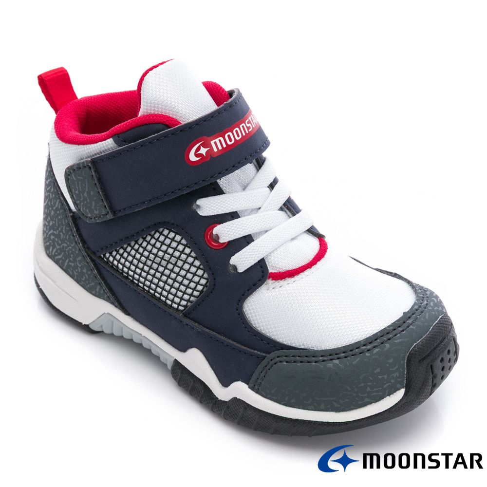 日本Moonstar月星頂級童鞋-2E楦-護踝穩定系列-4045(中小童段)-機能鞋-深藍-15~21cm