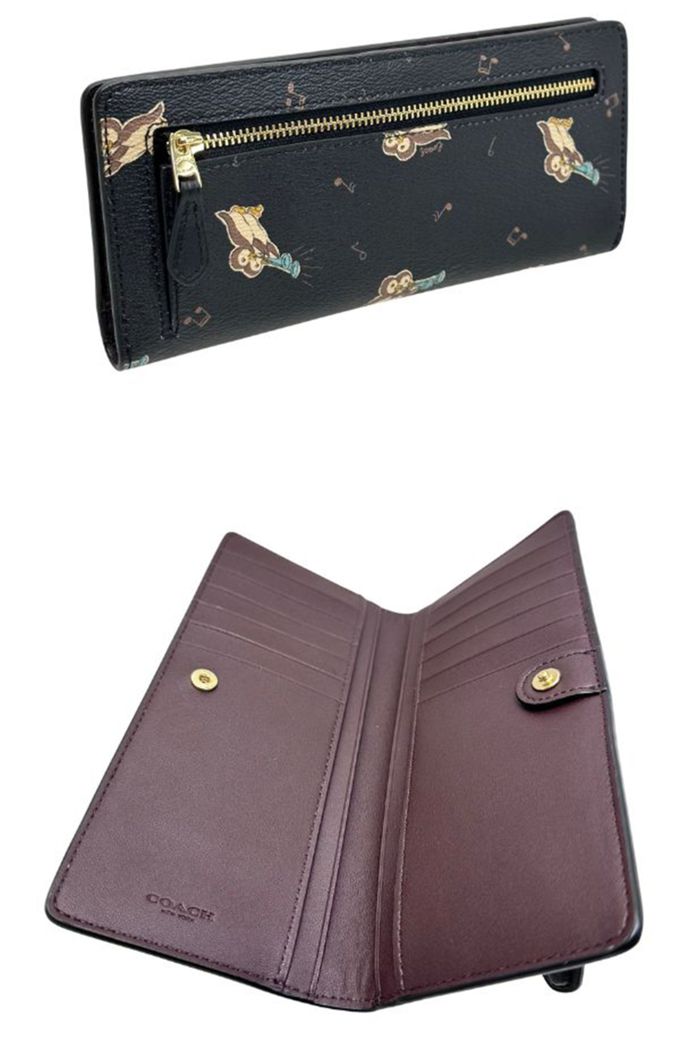 COACH - 印花防刮PVC皮革長夾 (企鵝)