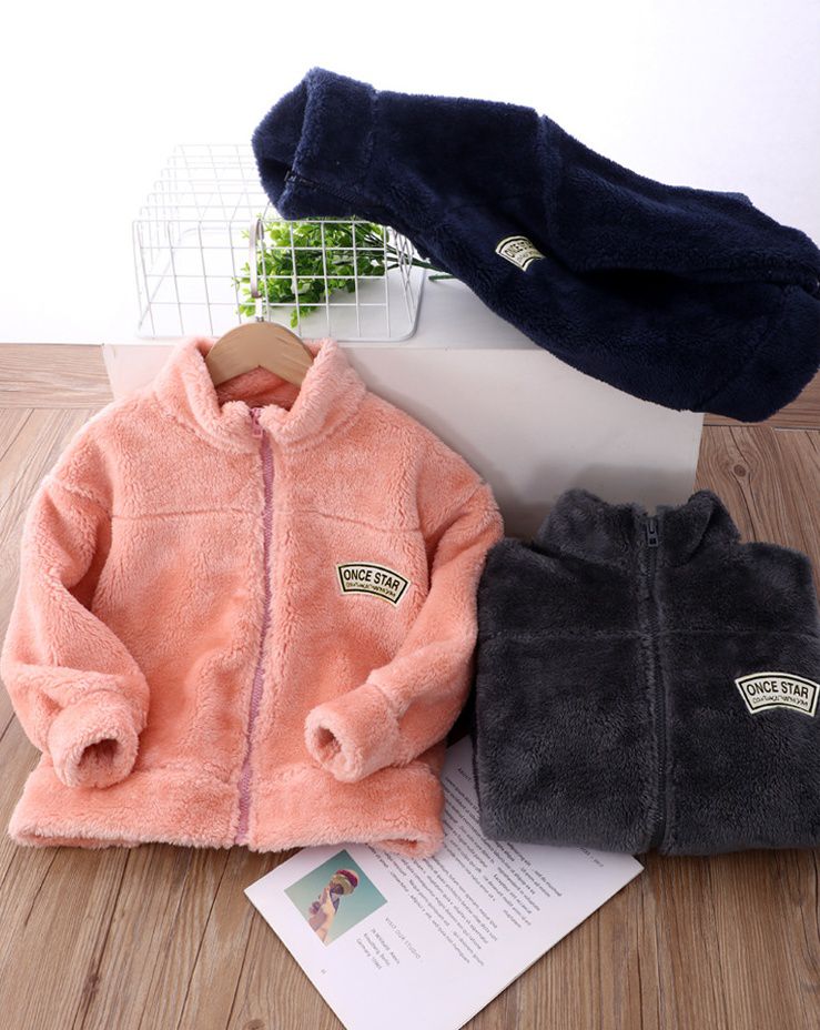 加厚保暖舒絨棉長袖外套-小標籤-米白色