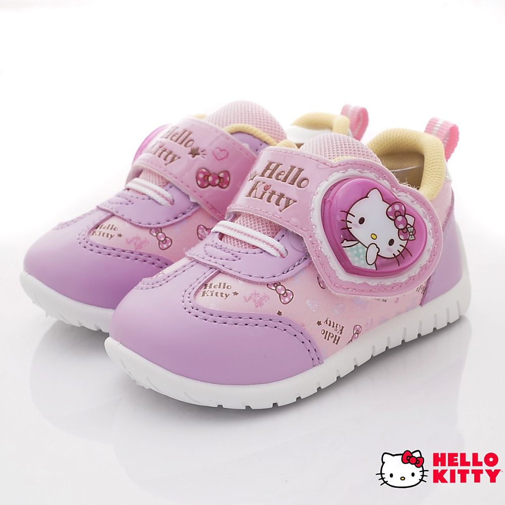 HELLO KITTY - HELLO KITTY-台灣製電燈休閒鞋722127紫粉(中小童段)-休閒鞋-紫粉