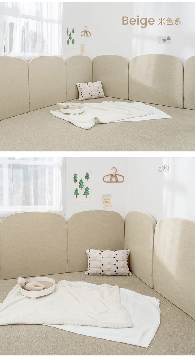 Alzipmat - 韓國 愛的城堡防撞墊+車車遊戲貼片組合 (單片米色)