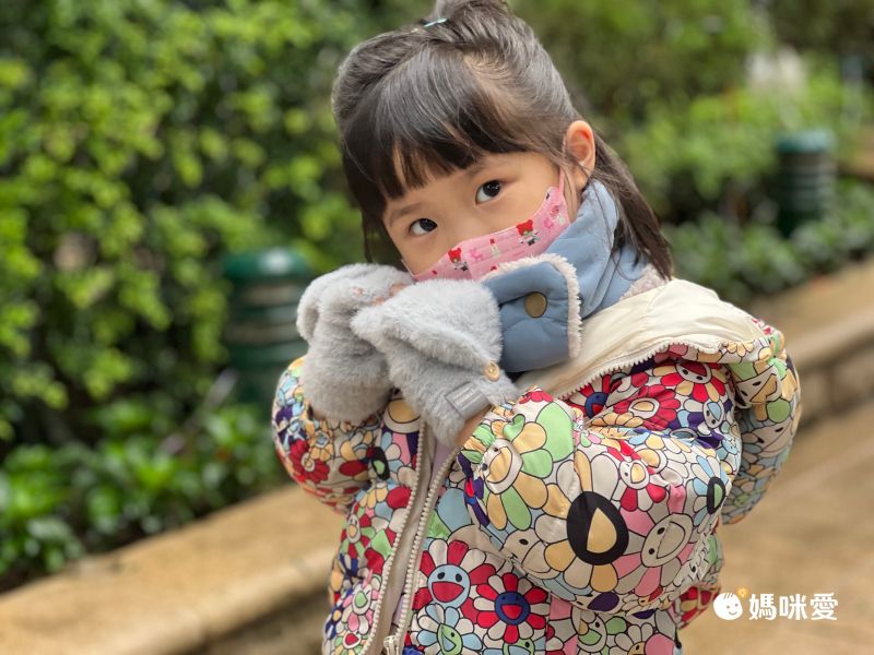 日本 AUBE - 撥水加工 防風毛絨保暖圍脖(兒童)-海軍藍