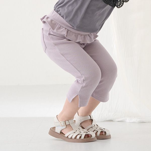 日本 Lycee mine - [官網熱銷] 腰間滾邊側開叉七分褲-格紋-卡其