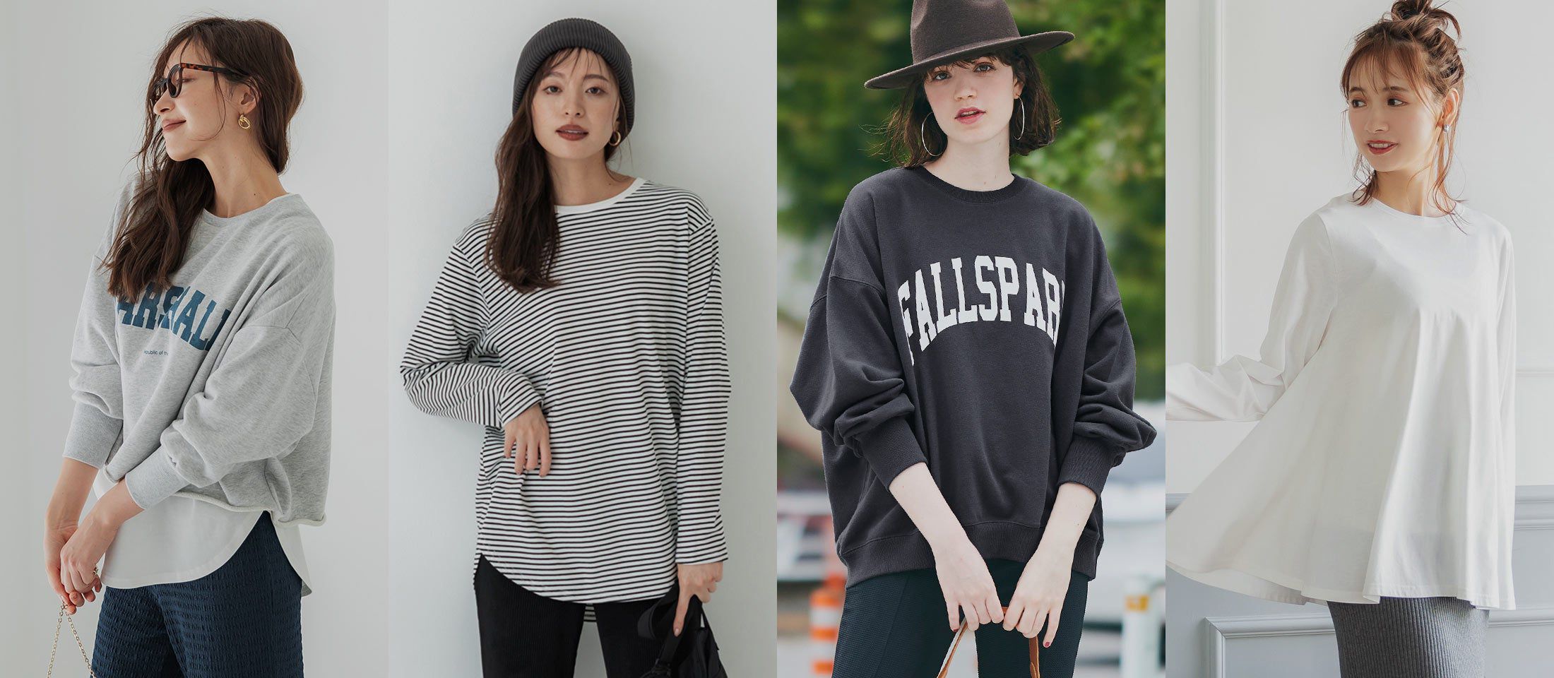 日本 COCA - 裏毛圓領百搭大學T-米杏