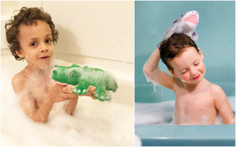 美國Soapsox - 造型沐浴小海綿-雙髻鯊