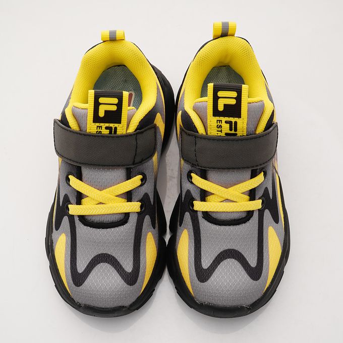 FILA - FILA電燈運動鞋-2-J824X-091黑(中小童段)-運動鞋-黑