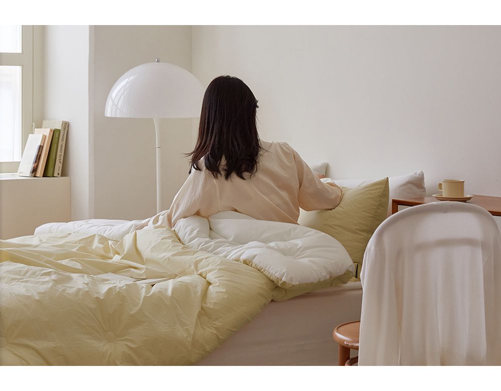 韓國 Maatila - 高密度60支棉舒柔超細纖維棉被(冬被)-奶油黃