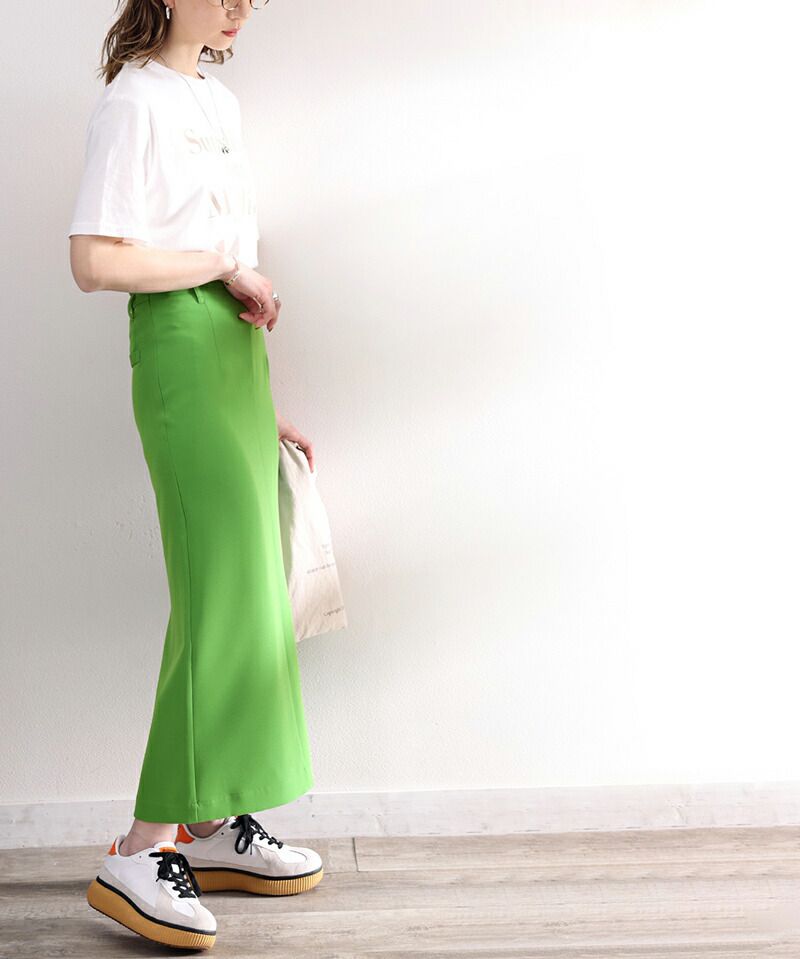 日本 Classical Elf - 四季百搭顯瘦後開衩長裙-黑