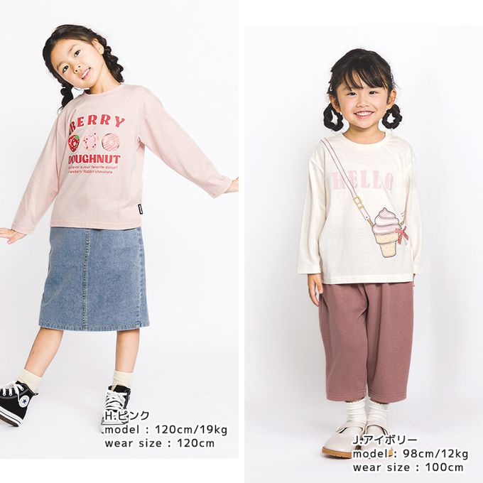 日本 ZOOLAND - [推薦]定番印花薄長袖上衣-漢堡走路-灰藍