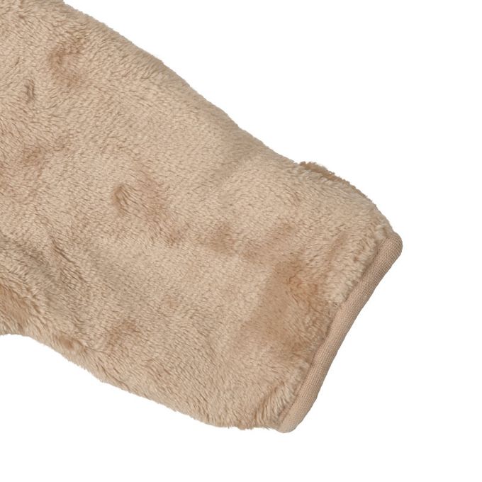 akachan honpo - 刷毛哈倫包屁衣-咖啡色