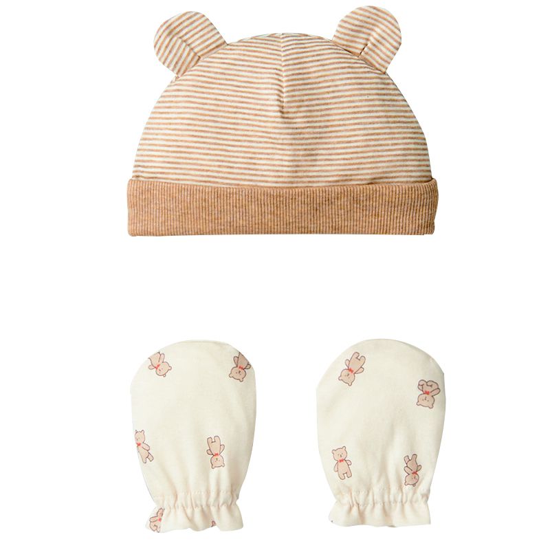 akachan honpo - 新生兒12件禮盒組 有機棉-淺卡其色 (50~60cm)