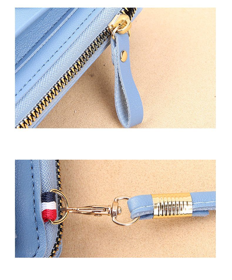 大容量雙層手機包/斜背包-粉红色 (19.5x11x4cm)