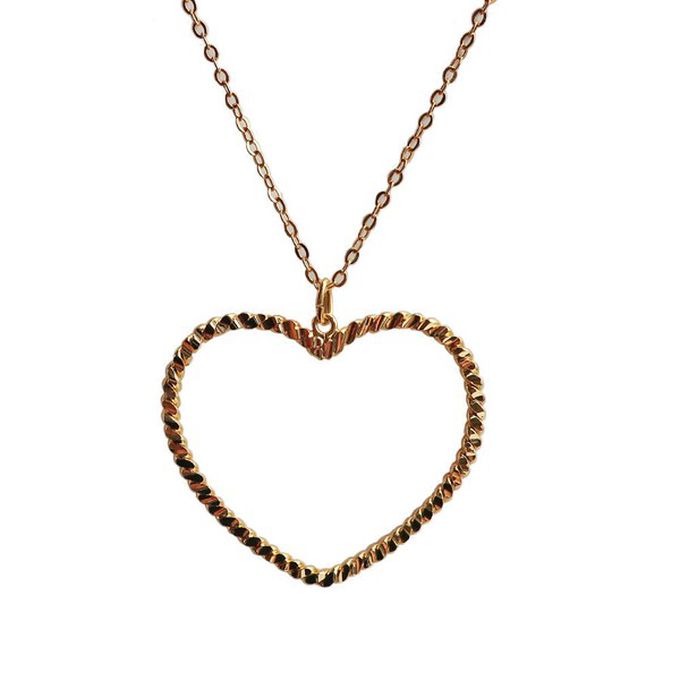 日本 Melody Accessory - 典雅心型2way長項鍊/眼鏡鍊-金