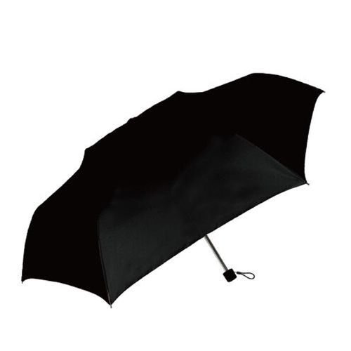 日本中谷 - 抗UV 輕量折疊傘/晴雨兩用傘-簡約黑 (傘骨55cm)