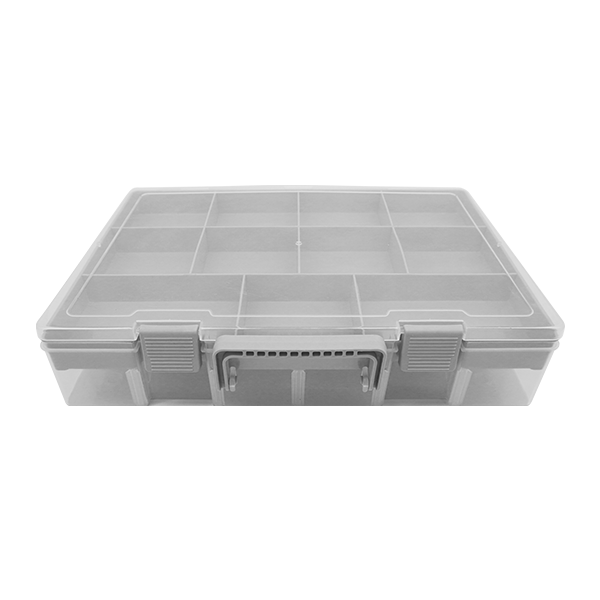 韓國 Color Story - 雙層分隔拼豆收納盒(41格/灰色/W37.5*L27*H7.5cm)