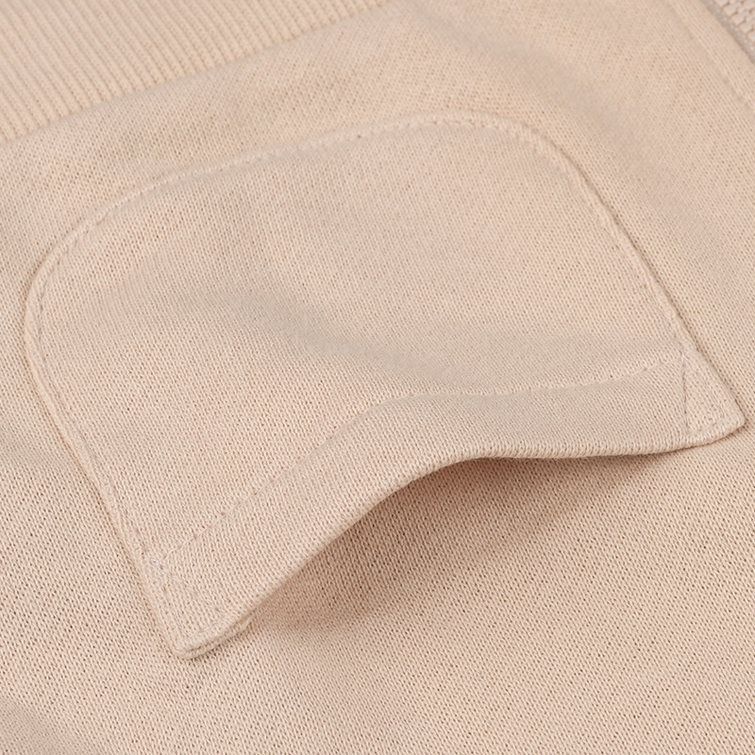 akachan honpo - 連帽外套-毛圈內裡-淺卡其色