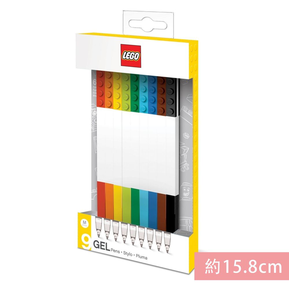 樂高 LEGO - LEGO積木原子筆-混色 (9入)-長15.8公分