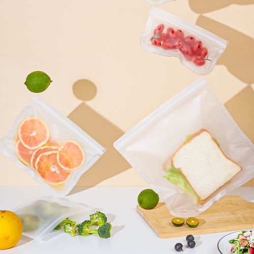 食品級EVA食物密封保鮮生鮮袋-透明磨砂款 (標準)-10入組