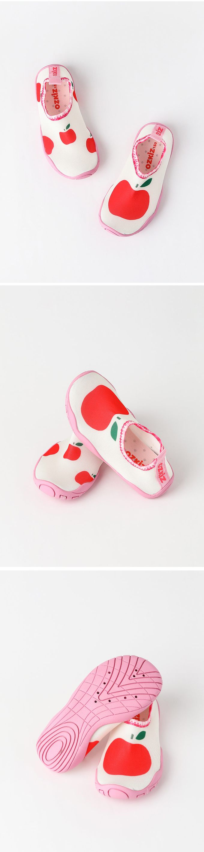 韓國 OZKIZ - 洞洞輕量/防滑兒童沙灘鞋/戲水鞋-紅蘋果