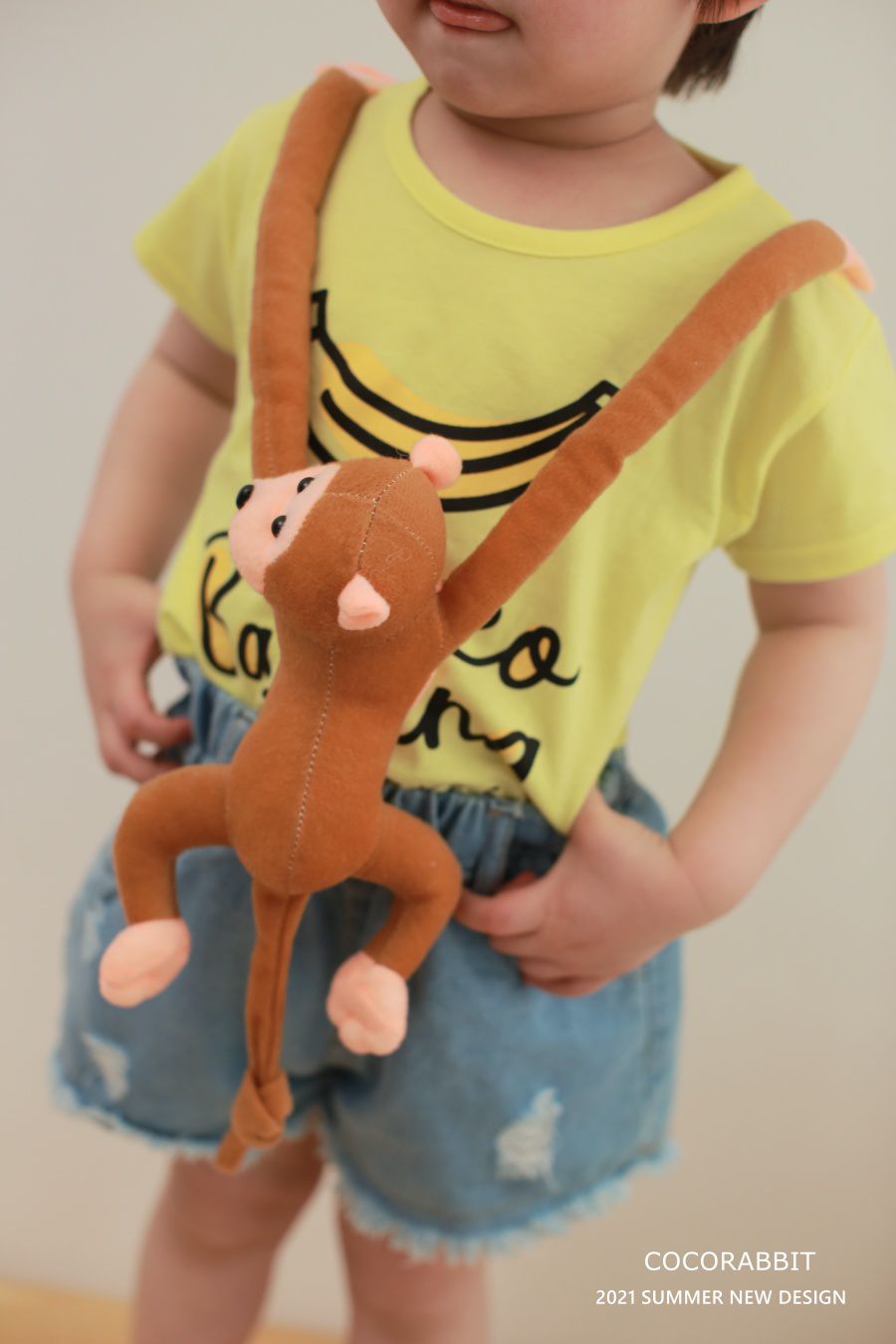 韓國 Coco Rabbit - 猴子娃娃香蕉T-黃