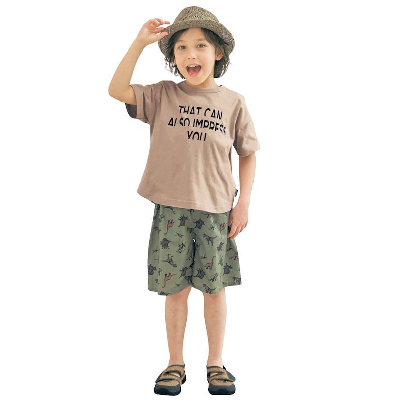 日本千趣會 - GITA 可當短褲2 WAY穿法的夏日甚平-鯊魚-水藍