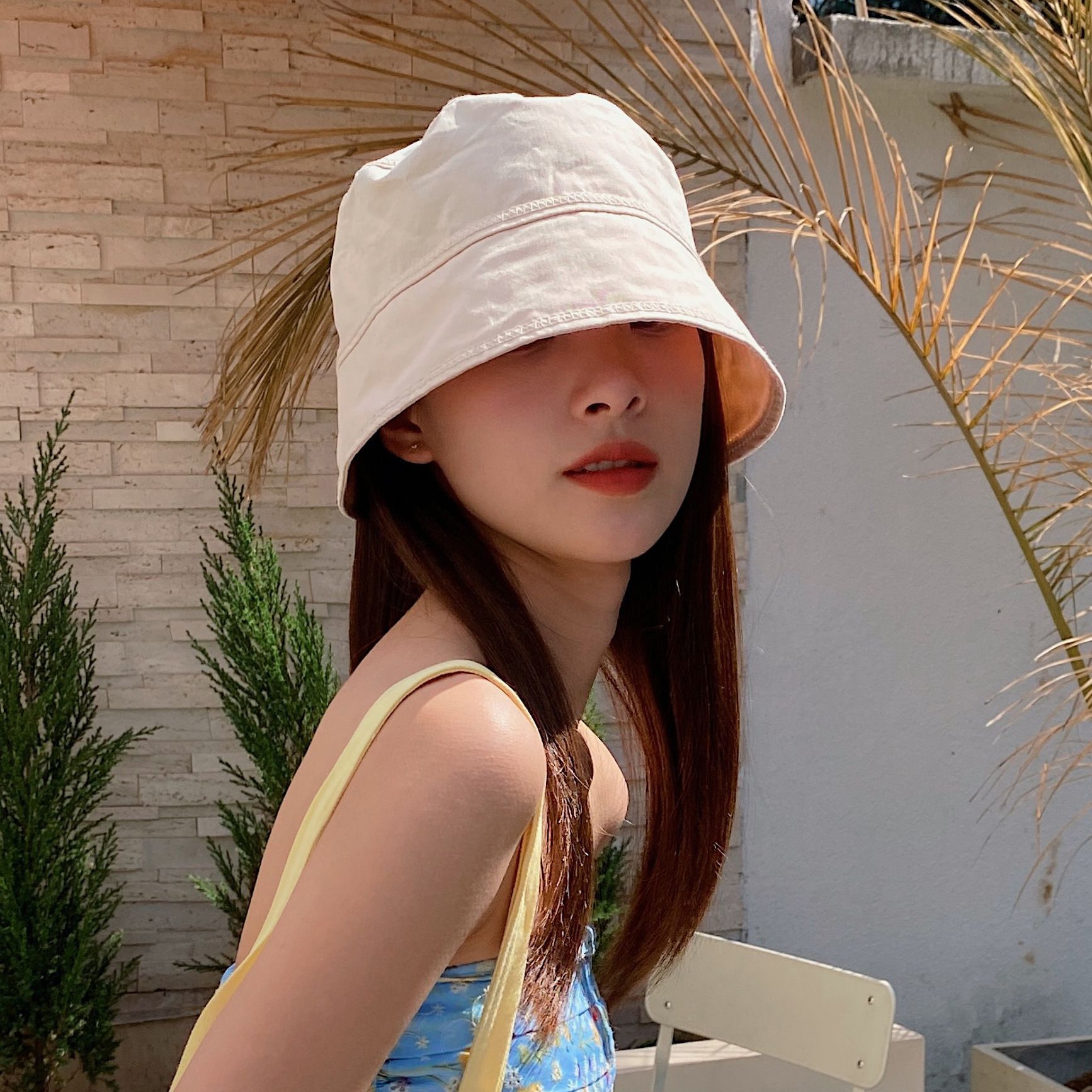 百搭防曬漁夫帽/遮陽帽-粉色 (適合頭圍56-58cm)