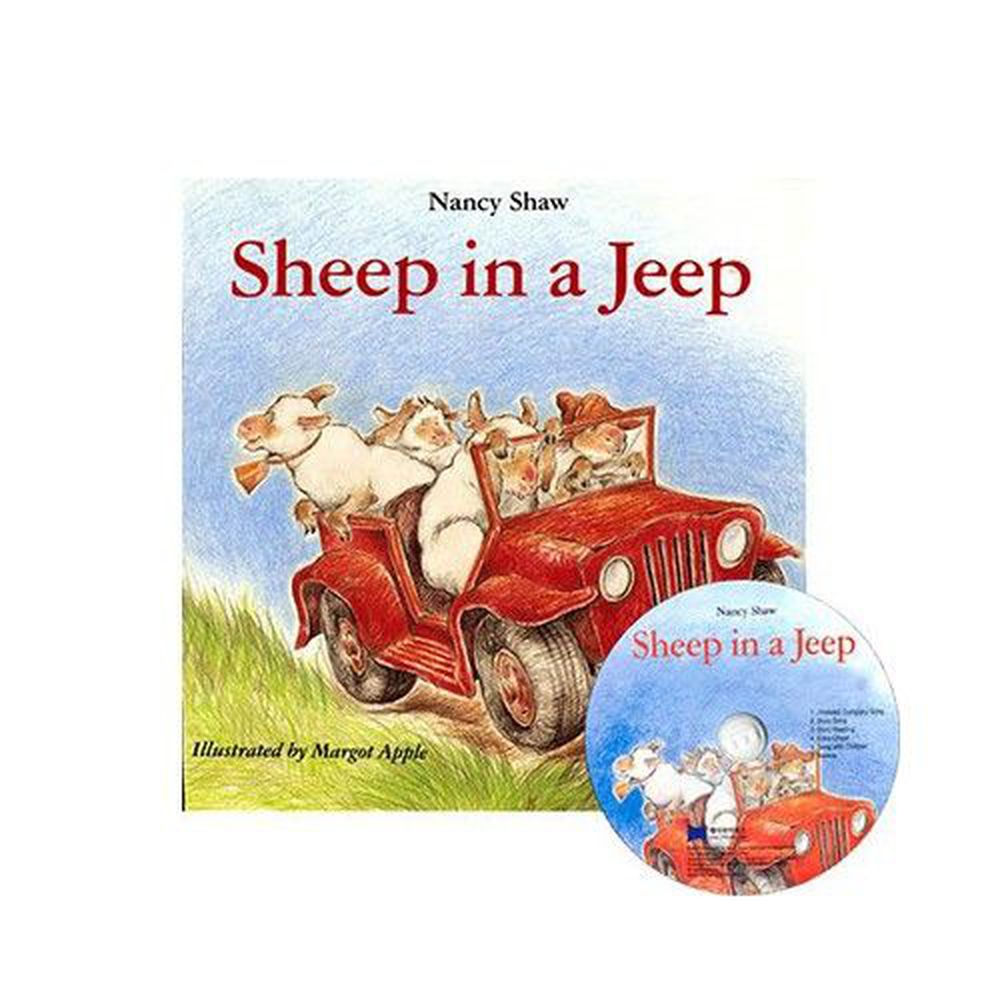 麥克兒童外文書店 - 廖彩杏老師有聲書-SHEEP IN JEEP/平裝繪本+CD