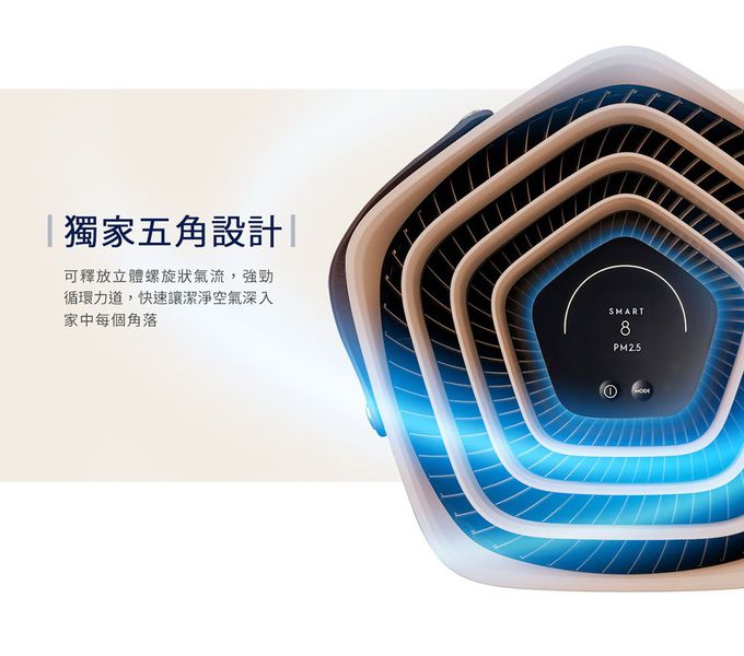 Electrolux 伊萊克斯 - 高效能抗菌空氣清淨機Pure A9.2(22坪內適用)-EP71-56WBA-奶茶棕-+活性碳淨味抗菌濾網(EFDFRH4)組