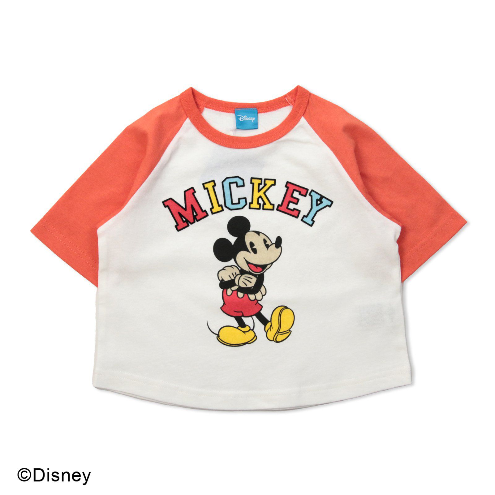 日本 Chil2 - 迪士尼聯名 印花短袖上衣-米奇笑臉-藍綠