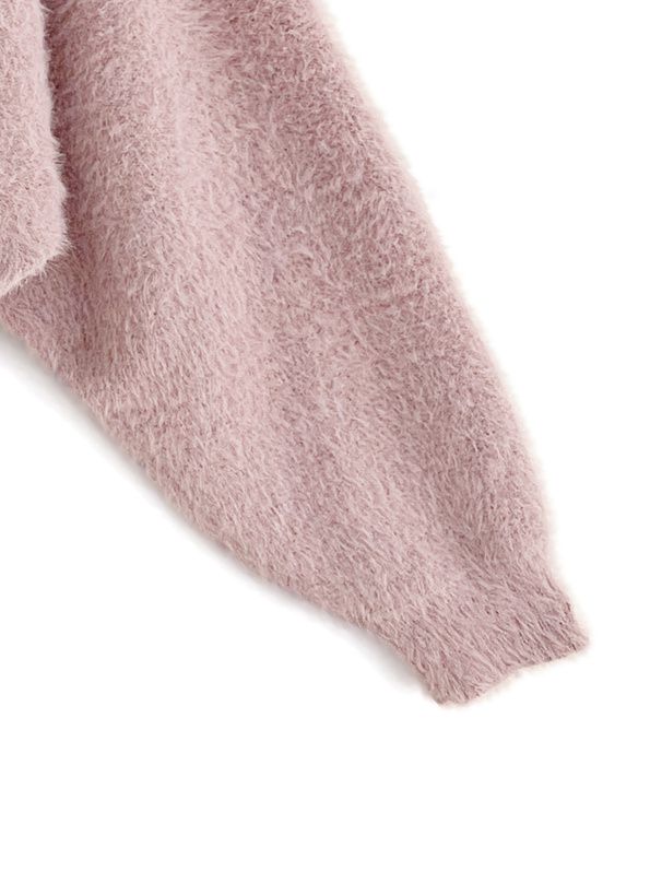 日本 GRL - 溫柔V領珍珠釦短絨小外套-黑 (F)