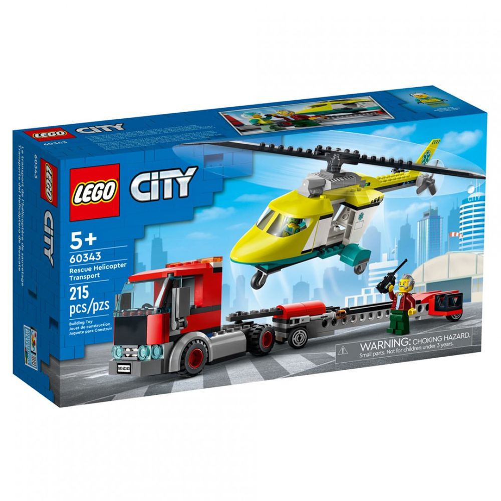 樂高 LEGO - 樂高積木 LEGO《 LT60343 》City 城市系列 - 救援直升機運輸車-215pcs