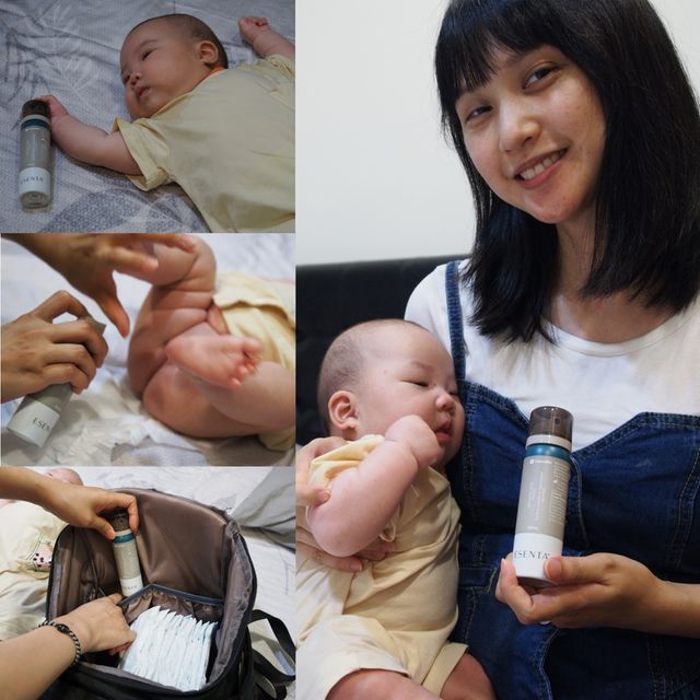 兩個月的嫩嬰皮膚真的吹彈可破，原本用的屁屁膏蓋子需要旋轉開、放下蓋子再用手去挖膏，然後想辦法把手擦乾淨再蓋上蓋子，這步驟已經想辦法練得熟悉快速，但娃娃要喝奶的哭聲總是哭得人心惶惶有時真的會手忙腳亂。

用了. 康威ESENTA無痛保護膜噴霧.有如神助，只要開蓋噴完馬上就可以包尿布，無需擔心手上有屁屁膏擦哪裡的問題，而且添加花椒果萃取，舒緩皮膚發紅情形，味道自然，讓我好放心，也不會因小腳腳亂踢而黏得到處都是了！

平常出門，輕量設計，帶著走好方便，除了噴嫩嬰屁屁，當3歲大寶東奔西跑，不小心有小擦傷時，也可以噴一下，不痛又可以形成保護膜，加速傷口的復原～一罐兩人用超方便！

❤️醫療等級噴霧，360度噴灑
❤️快乾防水保護層
❤️方便順手好攜帶

以上優點，讓媽媽也能在匆忙中持續從容優雅，真的是育兒好物！