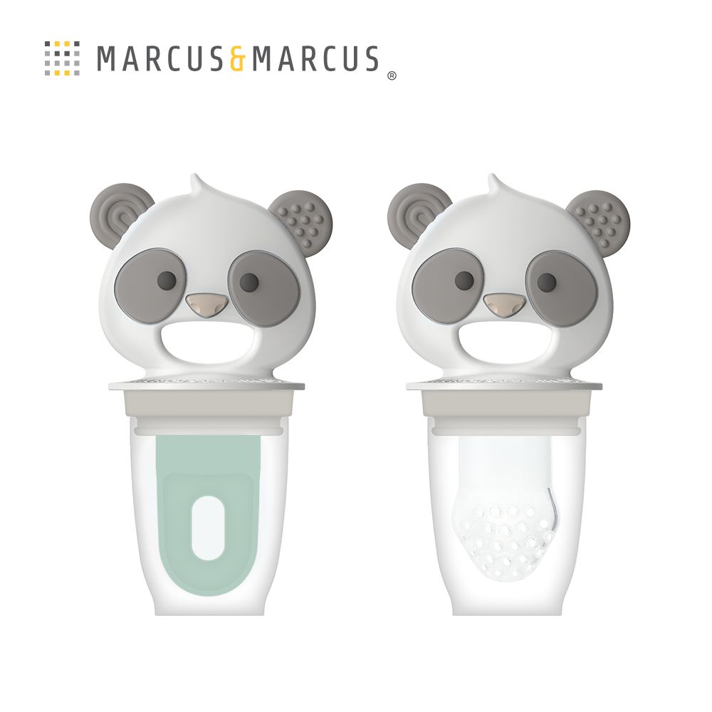 MARCUS＆MARCUS - 動物樂園3合1蔬果咬咬輔食組-貓熊