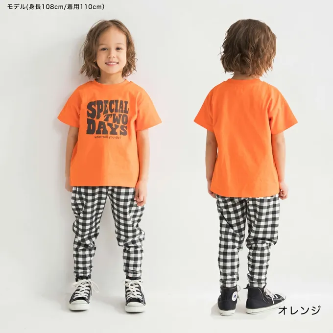 日本 BRANSHES - 100%棉 簡約印花短袖上衣-背後英文-黑